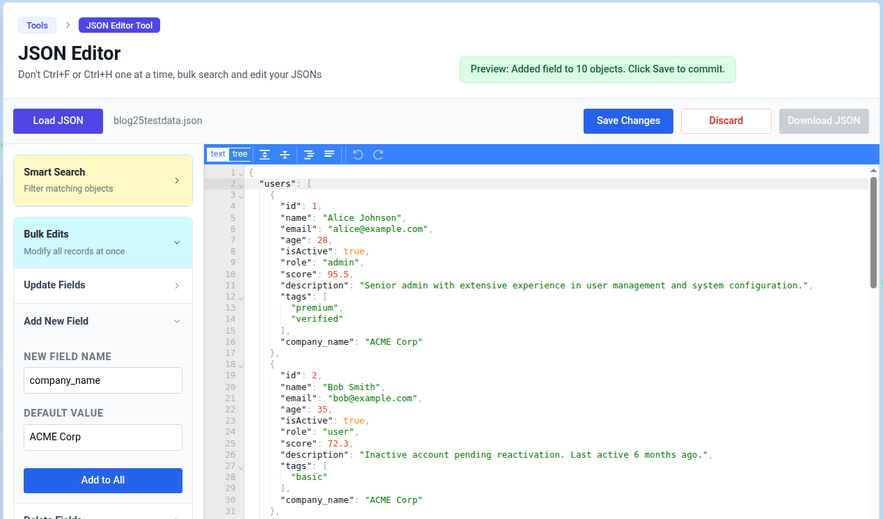 Add field Example | The India Portfolio