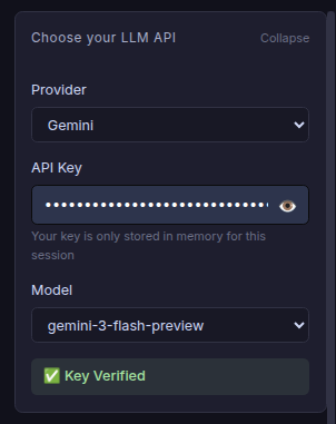 LLM provider selection