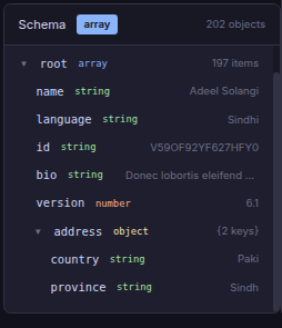 See your JSON's schema